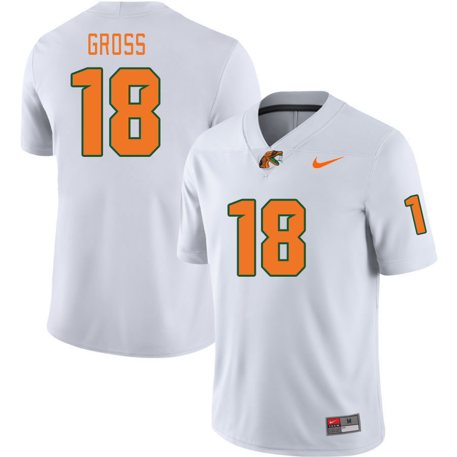 Men-Youth #18 Koby Gross Florida A&M Rattlers 2023 College Football Jerseys Stitched-White